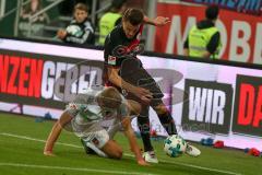 2. BL - Saison 2017/2018 - FC Ingolstadt 04 - 1. FC Heidenheim - Stefan Kutschke (#20 FCI) - Timo Beermann (#33 Heidenheim) - ) - Foto: Meyer Jürgen