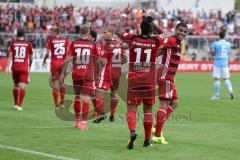 DFB Pokal - Fußball - TSV 1960 München - FC Ingolstadt 04 - Tor Jubel 0:1 Darío Lezcano (11, FCI) Paulo Otavio (4, FCI) Romain Brégerie (18, FCI) Almog Cohen (8, FCI)