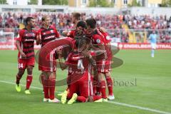 DFB Pokal - Fußball - TSV 1960 München - FC Ingolstadt 04 - Tor Jubel 0:1 Darío Lezcano (11, FCI) Paulo Otavio (4, FCI) Romain Brégerie (18, FCI) Almog Cohen (8, FCI)