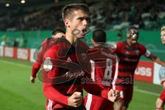 DFB Pokal - Fußball - SpVgg Greuther Fürth - FC Ingolstadt 04 - Tor durch Stefan Lex (14, FCI) 1:2 Jubel