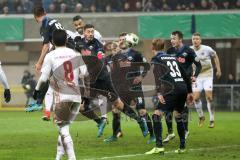 DFB-Pokal - SC Paderborn 07 - FC Ingolstadt 04 - Kopfball Tor, leider Abseits von Marvin Matip (34, FCI) Boeder, Lukas (Paderborn 33) Strohdiek, Christian (Paderborn 5)