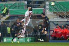 DFB-Pokal - SC Paderborn 07 - FC Ingolstadt 04 - Stefan Kutschke (20, FCI) Schonlau, Sebastian (Paderborn 13)