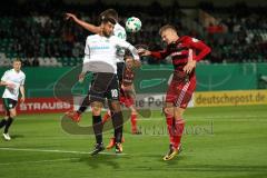 DFB Pokal - Fußball - SpVgg Greuther Fürth - FC Ingolstadt 04 - Jurgen Gjasula (10 Fürth) Max Christiansen (5, FCI)