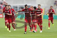 DFB Pokal - Fußball - TSV 1960 München - FC Ingolstadt 04 - Tor Jubel 0:1 Darío Lezcano (11, FCI) mit Robert Leipertz (13, FCI) Stefan Lex (14, FCI)