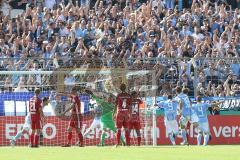 DFB Pokal - Fußball - TSV 1960 München - FC Ingolstadt 04 - Tor für München Torwart Örjan Haskjard Nyland (1, FCI) am Boden Jubel enttäuschte Gesichter beim FCI