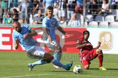 DFB Pokal - Fußball - TSV 1960 München - FC Ingolstadt 04 - rechts Paulo Otavio (4, FCI) links Timo Gebhart (TSV 10) Kilian Jakob (TSV 26)