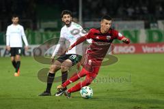 DFB Pokal - Fußball - SpVgg Greuther Fürth - FC Ingolstadt 04 - Alfredo Morales (6, FCI) Tolcay Cigerci (29 Fürth)