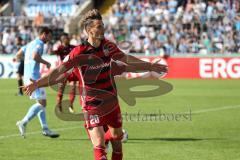 DFB Pokal - Fußball - TSV 1960 München - FC Ingolstadt 04 - Elfmeter Stefan Kutschke (20, FCI) Tor zum 1:2 Jubel mit Antonio Colak (7, FCI)