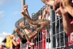 DFB Pokal - Fußball - TSV 1960 München - FC Ingolstadt 04 - Sieg 1:2, Jubel bei Ingolstadt Fan Fankurve Faust