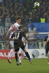 DFB-Pokal - SC Paderborn 07 - FC Ingolstadt 04 - Stefan Kutschke (20, FCI) Krauße, Robin (Paderborn 23)