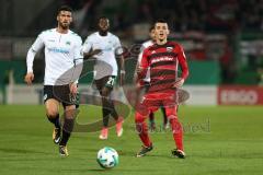 DFB Pokal - Fußball - SpVgg Greuther Fürth - FC Ingolstadt 04 - Jurgen Gjasula (10 Fürth) Alfredo Morales (6, FCI)