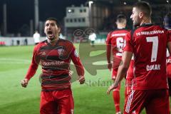 DFB Pokal - Fußball - SpVgg Greuther Fürth - FC Ingolstadt 04 - Ausgleich Elfmeter 1:1 durch Almog Cohen (8, FCI) Jubel mit Antonio Colak (7, FCI)