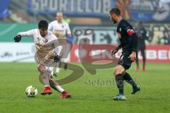 DFB-Pokal - SC Paderborn 07 - FC Ingolstadt 04 - Darío Lezcano (11, FCI) Strohdiek, Christian (Paderborn 5)