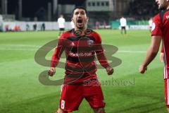 DFB Pokal - Fußball - SpVgg Greuther Fürth - FC Ingolstadt 04 - Ausgleich Elfmeter 1:1 durch Almog Cohen (8, FCI) Jubel Schrei