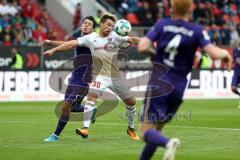2. Bundesliga - Fußball - FC Ingolstadt 04 - FC Erzgebirge Aue - Zweikampf Thomas Pledl (30, FCI) Fandrich Clemens (Aue 5)