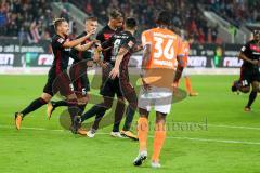 2. Bundesliga - Fußball - FC Ingolstadt 04 - SV Darmstadt 98 - 3:0 - Tor Elfmeter Jubel Stefan Kutschke (20, FCI) Thomas Pledl (30, FCI) Max Christiansen (5, FCI) Alfredo Morales (6, FCI) Wilson Kamavuaka (36 Darmstadt)