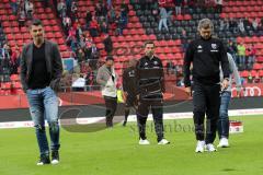 2. Bundesliga - Fußball - FC Ingolstadt 04 - FC Erzgebirge Aue - Spiel ist aus Niederlage, hängende Köpfe bei Ingolstadt, Sportdirektor Angelo Vier Cheftrainer Stefan Leitl (FCI) Co-Trainer Michael Henke (FCI)