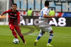 2. BL - Saison 2017/2018 - FC Ingolstadt 04 - MSV Duisburg - Alfredo Morales (#6 FCI) - Enis Hajri (#3 Duisburg) - Foto: Meyer Jürgen