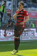 2. BL - Saison 2017/2018 - FC Ingolstadt 04 - Arminia Bielefeld - Stefan Kutschke (#20 FCI) mit dem Kopfball zum 1:0 Führungstreffer - jubel - Foto: Meyer Jürgen