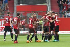 2. Bundesliga - Fußball - FC Ingolstadt 04 - 1. FC Nürnberg - Tor 1:0 Jubel Robert Leipertz (13, FCI) Marvin Matip (34, FCI) Sonny Kittel (10, FCI) Christian Träsch (28, FCI)