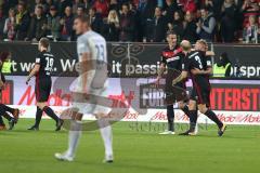 2. Bundesliga - Fußball - FC Ingolstadt 04 - 1. FC Heidenheim - Tor Jubel Sonny Kittel (10, FCI) mit Tobias Levels (3, FCI) Stefan Kutschke (20, FCI)