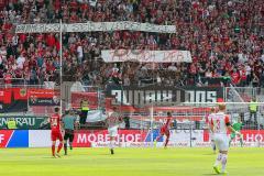 2. BL - Saison 2017/2018 - FC Ingolstadt 04 - SSV Jahn Regensburg - Choreo - Spruchband - Südtribüne - Fans - Foto: Meyer Jürgen