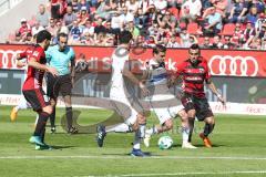 2. Bundesliga - Fußball - FC Ingolstadt 04 - DSC Armenia Bielefeld - rechts Darío Lezcano (11, FCI) Angriff, links Almog Cohen (8, FCI)