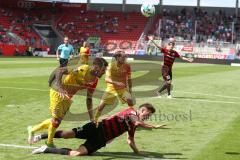 2. BL - Saison 2017/2018 - FC Ingolstadt 04 - 1. FC Union Berlin - Stefan Kutschke (#20 FCI) wird gefoult von Trimmel Christopher gelb #28 Berlin - Foto: Meyer Jürgen