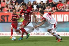 2. Bundesliga - Fußball - FC Ingolstadt 04 - 1. FC Kaiserslautern - Stefan Kutschke (20, FCI) Vucur Stipe (29 Kaiserslautern)