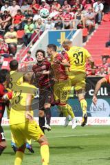 2. Bundesliga - Fußball - FC Ingolstadt 04 - 1. FC Union Berlin - 0:1 - Kopfball Duell Romain Brégerie (18, FCI) Kreilach Damir (Union 19) Leistner Toni (Union 37)