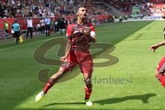 2. Bundesliga - Fußball - FC Ingolstadt 04 - SSV Jahn Regensburg - Marvin Matip (34, FCI) köpft zum Tor, 2:1 Jubel, zu den Fans