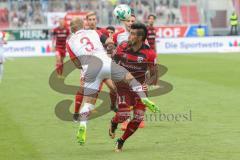 2. BL - Saison 2017/2018 - FC Ingolstadt 04 - SSV Jahn Regensburg - Dario Lezcano (#11 FCI) - Alexander Nandzik (#3 Regensburg) - Foto: Meyer Jürgen