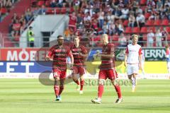 2. Bundesliga - Fußball - FC Ingolstadt 04 - 1. FC Kaiserslautern - Tor Jubel Marvin Matip (34, FCI) Max Christiansen (5, FCI) Tobias Schröck (21, FCI)