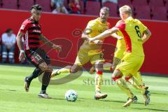 2. BL - Saison 2017/2018 - FC Ingolstadt 04 - 1. FC Union Berlin - Dario Lezcano (#11 FCI) - Pedersen Kristian #6 gelb Berlin - Foto: Meyer Jürgen