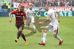 2. Bundesliga - Fußball - FC Ingolstadt 04 - 1. FC Nürnberg - Sonny Kittel (10, FCI) Hakentrick Hanno Behrens (18 FCN)