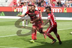 2. Bundesliga - Fußball - FC Ingolstadt 04 - SSV Jahn Regensburg - Marvin Matip (34, FCI) köpft zum Tor, 2:1 Jubel, Antonio Colak (7, FCI) Darío Lezcano (11, FCI)