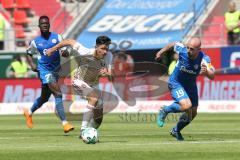 2. Bundesliga - Fußball - FC Ingolstadt 04 - Holstein Kiel - Alfredo Morales (6, FCI) Patrick Herrmann (19 Kiel) Kingsley Schindler (27 Kiel)