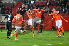 2. BL - Saison 2017/2018 - FC Ingolstadt 04 - SV Darmstadt 98 - Stefan Kutschke (#20 FCI) beim Kopfball - Großkreutz Kevin (#19 Darmstadt) - Foto: Meyer Jürgen