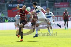 2. Bundesliga - Fußball - FC Ingolstadt 04 - DSC Armenia Bielefeld - Moritz Hartmann (9, FCI) Stephan Salger (11 DSC)