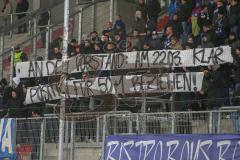 2. BL - Saison 2017/2018 - FC Ingolstadt 04 - VFL Bochum - Südkurve - Banner - Choreo - Spruchband - Fankurve - Gästeblock - Foto: Meyer Jürgen