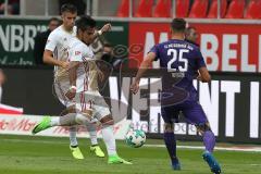 2. BL - Saison 2017/2018 - FC Ingolstadt 04 - FC Erzgebirge Aue - Dario Lezcano (#11 FCI) - Wydra Dominik #25 Aue - Foto: Meyer Jürgen