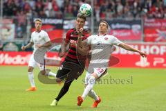 2. Bundesliga - Fußball - FC Ingolstadt 04 - 1. FC Nürnberg - Stefan Kutschke (20, FCI) Georg Margreitter (33 FCN)