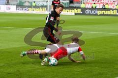 2. BL - Saison 2017/2018 - FC Ingolstadt 04 - Fortuna Düsseldorf - Marcel Gaus (#19 FCI) - Julian Schauerte (#4 Düsseldorf) - Foto: Meyer Jürgen