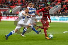 2. BL - Saison 2017/2018 - FC Ingolstadt 04 - MSV Duisburg - Thomas Pledl (#30 FCI) - Moritz Stoppelkamp (#33 Duisburg) -  Foto: Meyer Jürgen