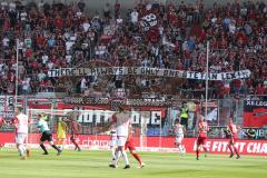 2. Bundesliga - Fußball - FC Ingolstadt 04 - 1. FC Kaiserslautern - Fans Spruchband Stefan Lex (14, FCI)