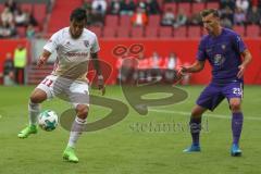 2. BL - Saison 2017/2018 - FC Ingolstadt 04 - FC Erzgebirge Aue - Dario Lezcano (#11 FCI) - Wydra Dominik #25 Aue - Foto: Meyer Jürgen