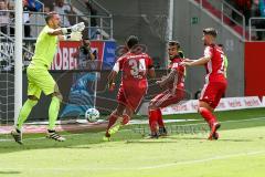 2. BL - Saison 2017/2018 - FC Ingolstadt 04 - SSV Jahn Regensburg - Marvin Matip (#34 FCI)trifft zum 2:1 Führungstreffer - Philipp Pentke (#1 Torwart Regensburg) - Jubel -  Foto: Meyer Jürgen