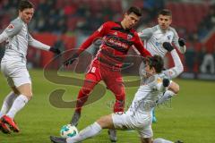 2. BL - Saison 2017/2018 - FC Ingolstadt 04 - VFL Bochum - Alfredo Morales (#6 FCI) - Robert Tesche (#23 Bochum) - Foto: Meyer Jürgen