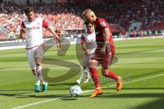 2. Bundesliga - Fußball - FC Ingolstadt 04 - 1. FC Kaiserslautern - Benjamin Kessel (5 Kaiserslautern) Sonny Kittel (10, FCI)