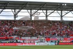 2. BL - Saison 2017/2018 - FC Ingolstadt 04 - SSV Jahn Regensburg - Südtribüne - Choreo - Spruchband - Banner - Fans - Foto: Meyer Jürgen